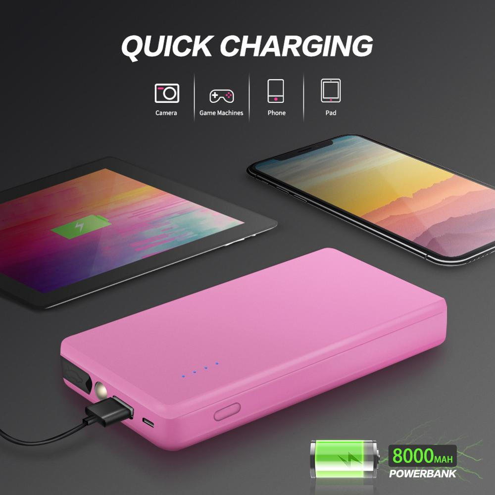 Pink 12V 8000mAh Jump Starter